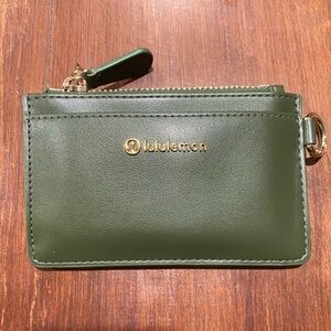 Lululemon Vegan Leather Green Card Holder